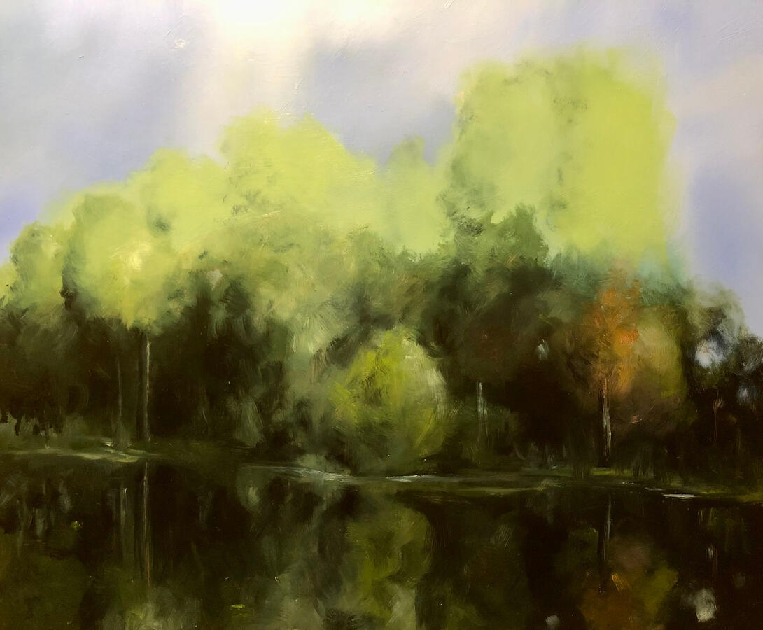 Nascosto dalla luce. Olio su masonite 41,5x34,7. (270€)