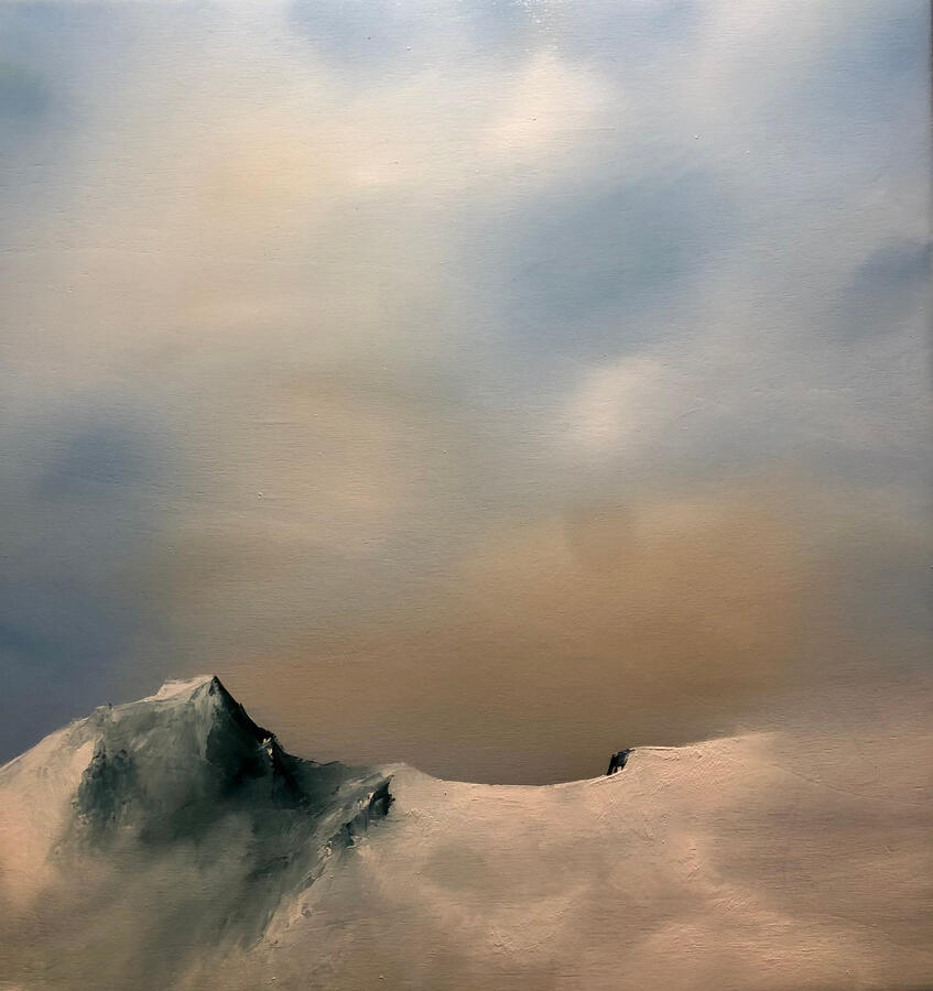 Sostegno sospeso. Olio su pioppo, 40x40. (220€)