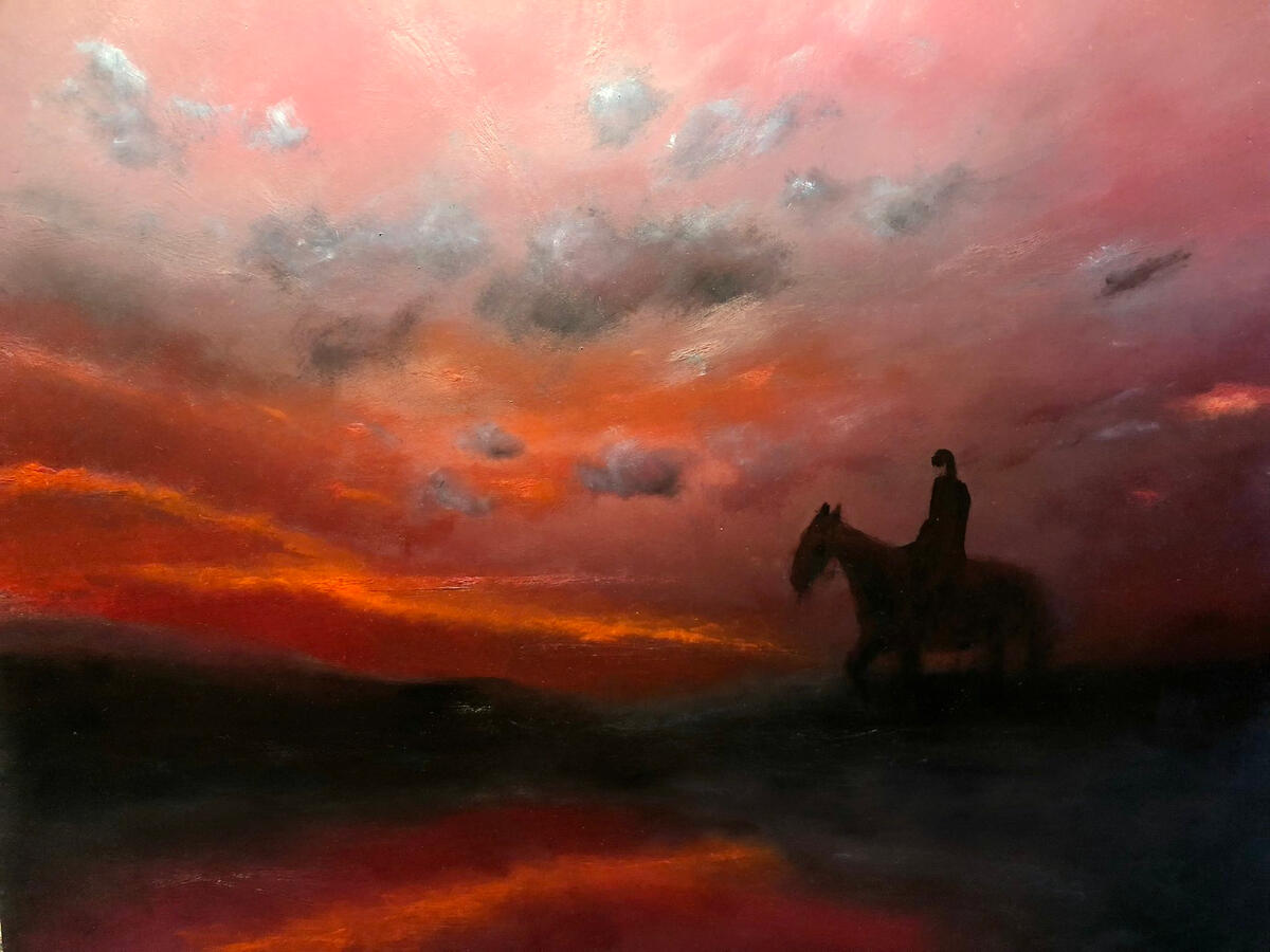 Sintasi Spirituale II . Olio su masonite, 39,5x33,5. (260€)