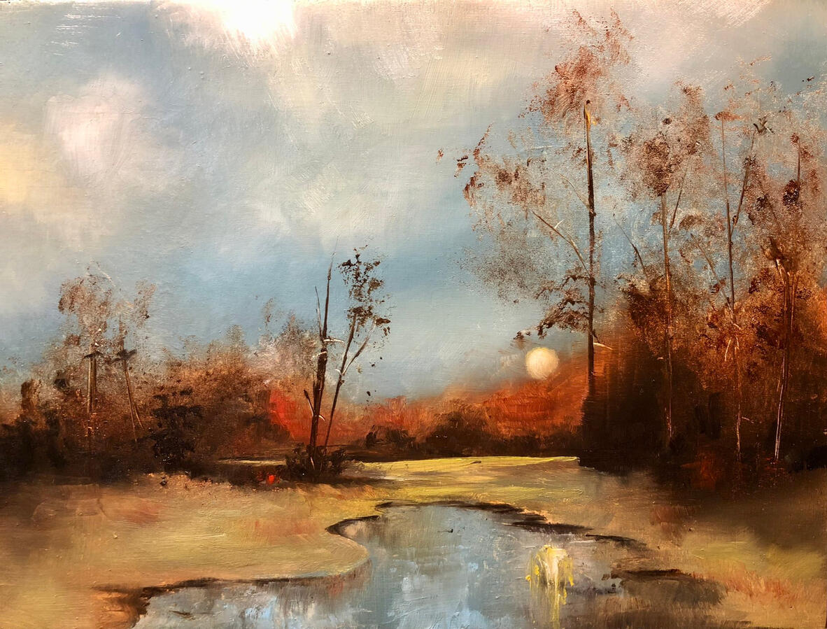 Studio di campo. Olio su pioppo, 29x24,5. (200€)