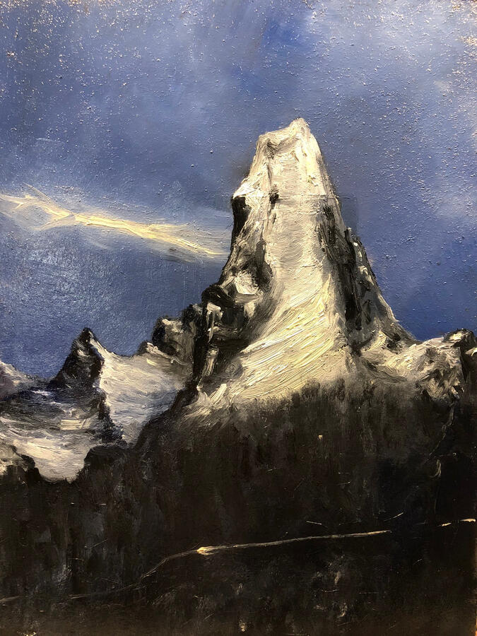 Matrice Montana, olio su masonite, 18x24 (150€)