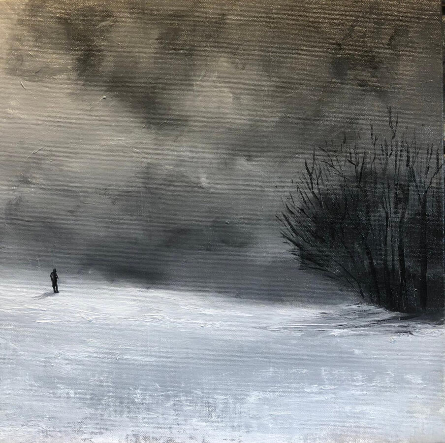 Soggetto Spirituale. Olio su tela, 30x30.(150€)