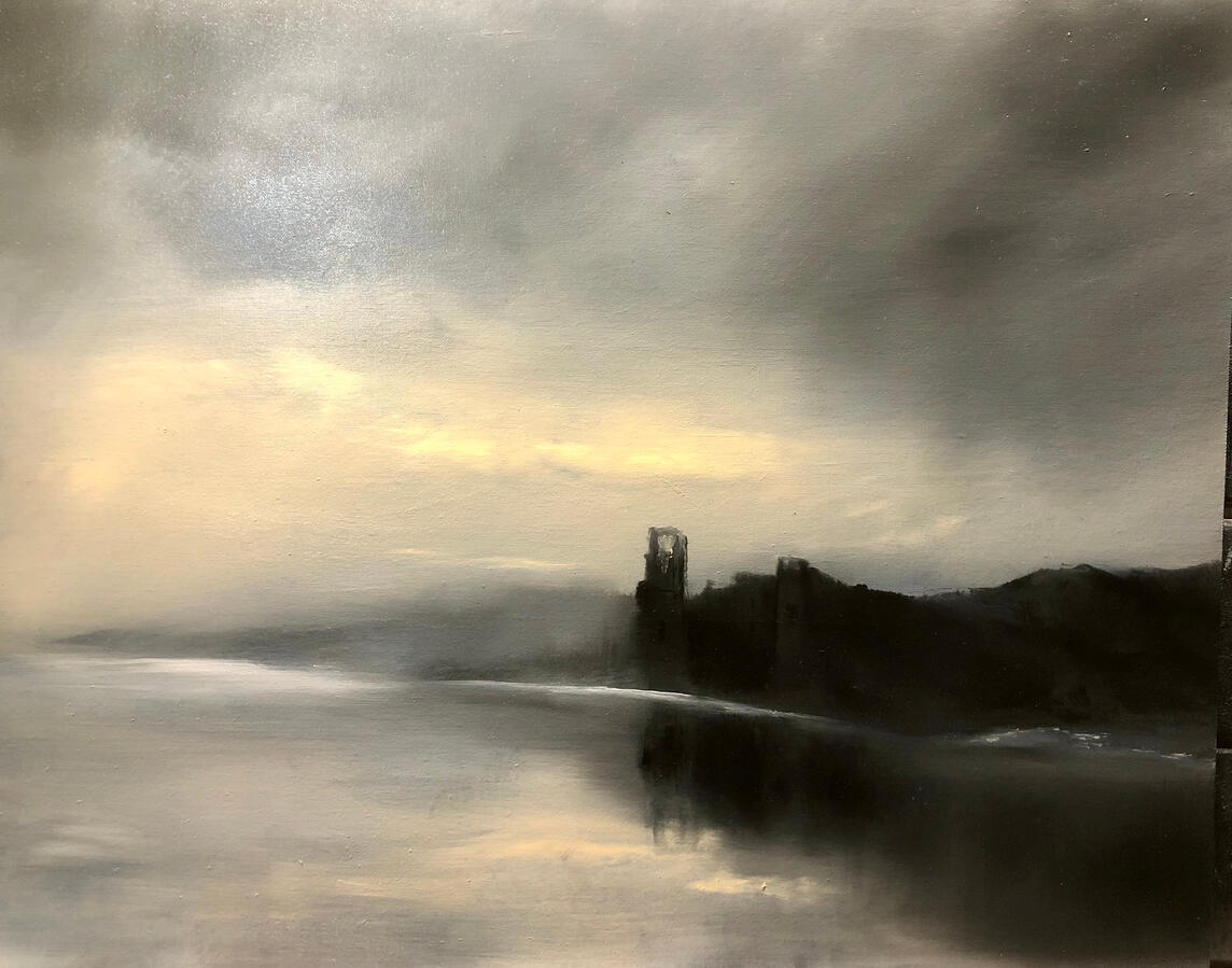 Una sera a Perla. Olio su pannello telato, 40x50. (180€)