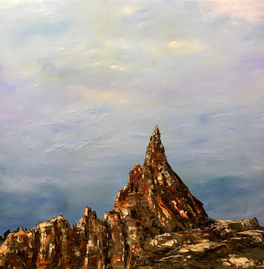 Crepe rosse. Olio su pioppo, 64x65 cm.(220€)