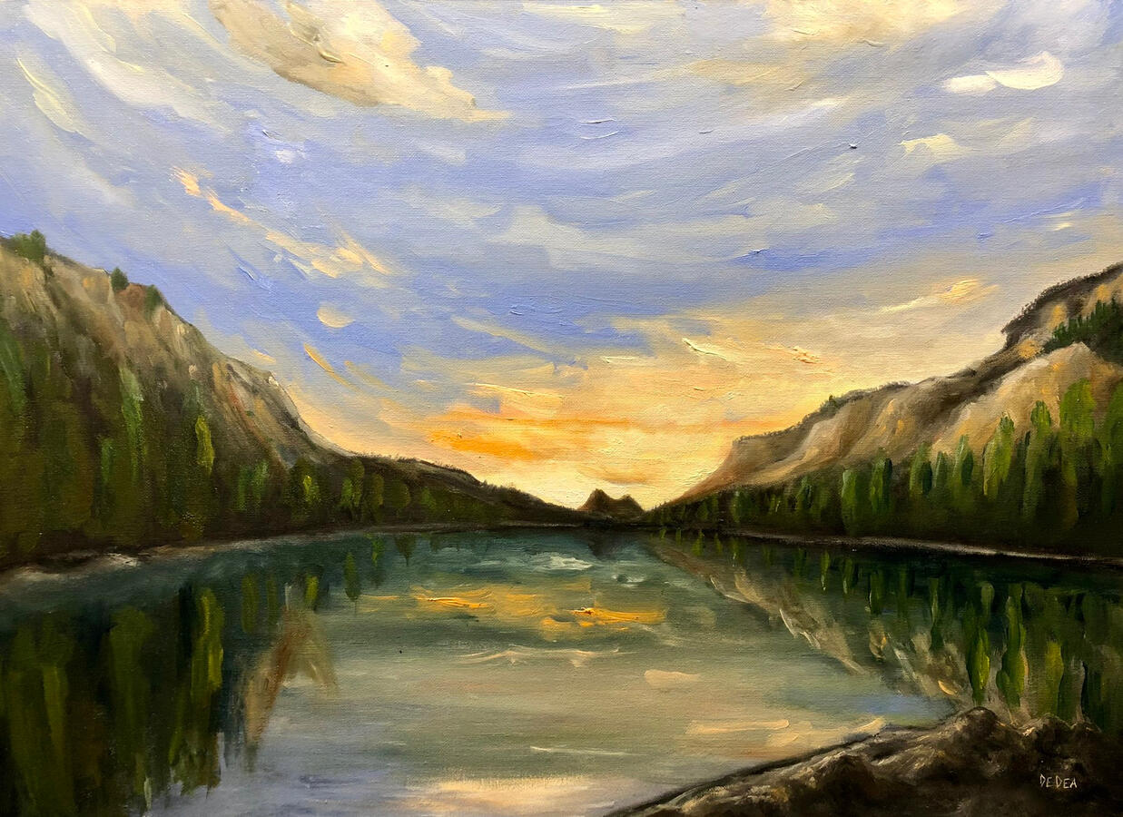 Studio per diventare paesaggio. Olio su pannello telato, 35x50 cm. (Venduto)