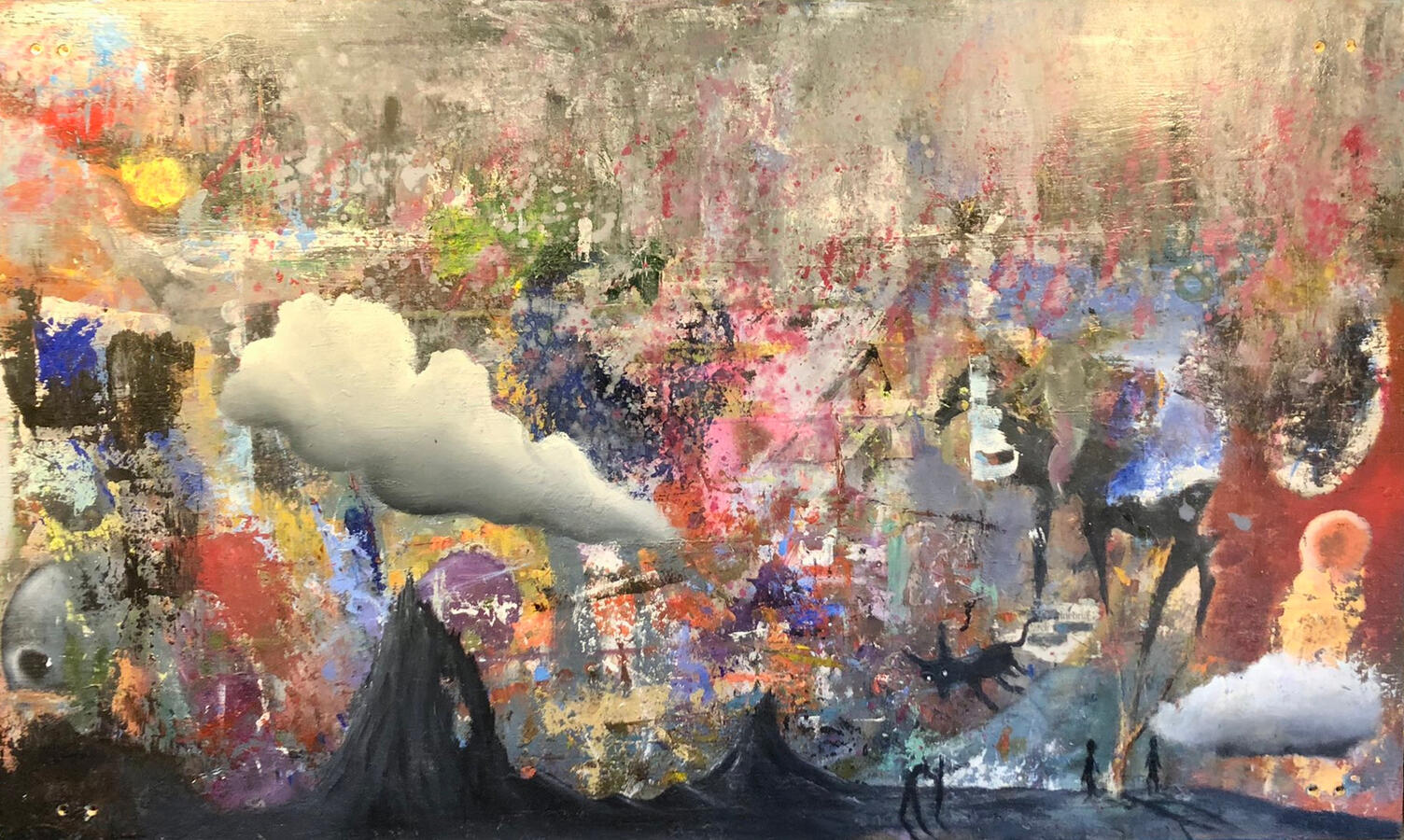 L'Abbazia di San Tormento. Olio su pioppo, 60x100 cm. (Venduto)