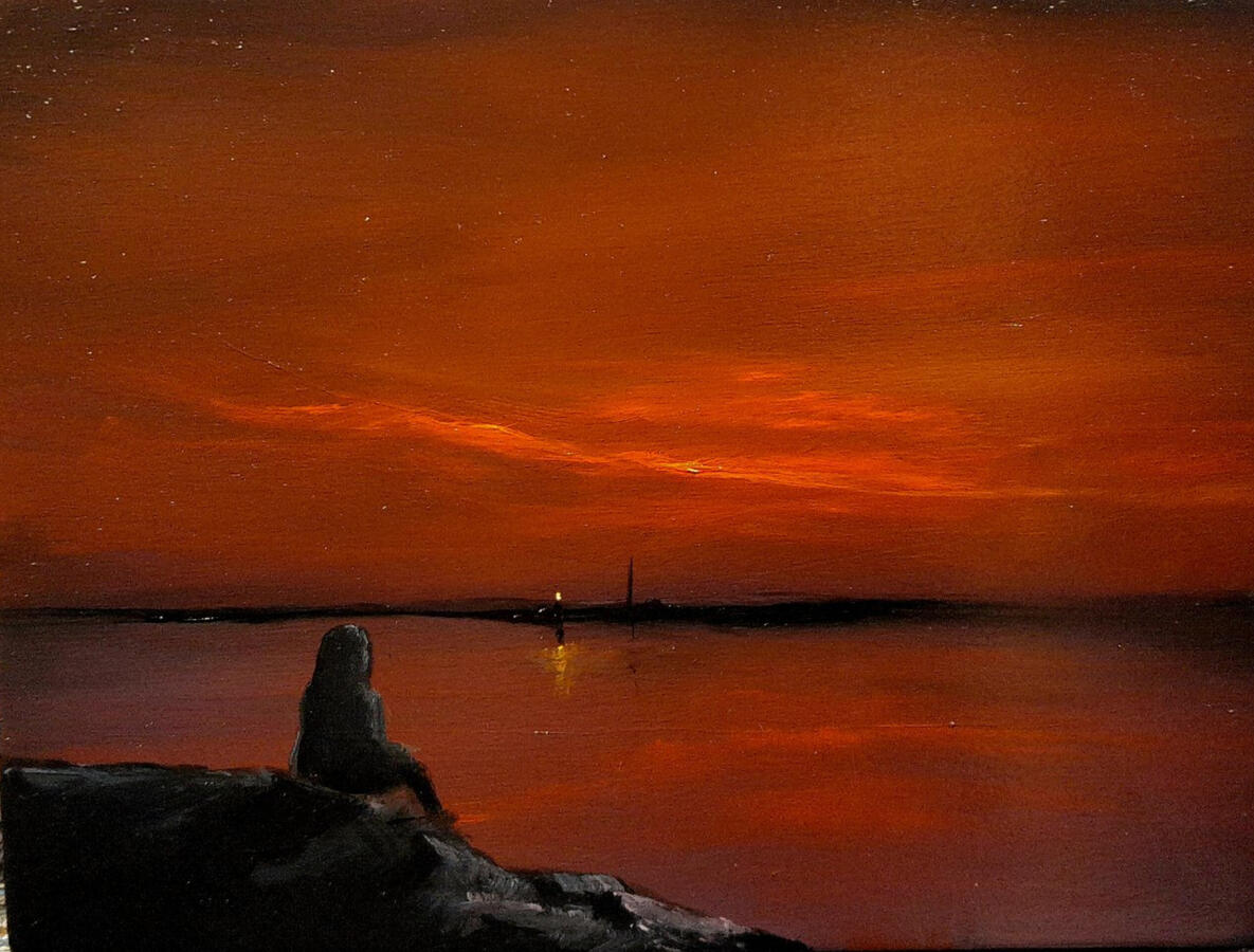 La Baia di Perla, olio si pioppo, 18,5x 24,5. (130€)