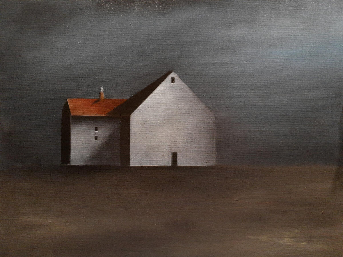 Abitare. Olio su pannello telato, 30x40. (220€)