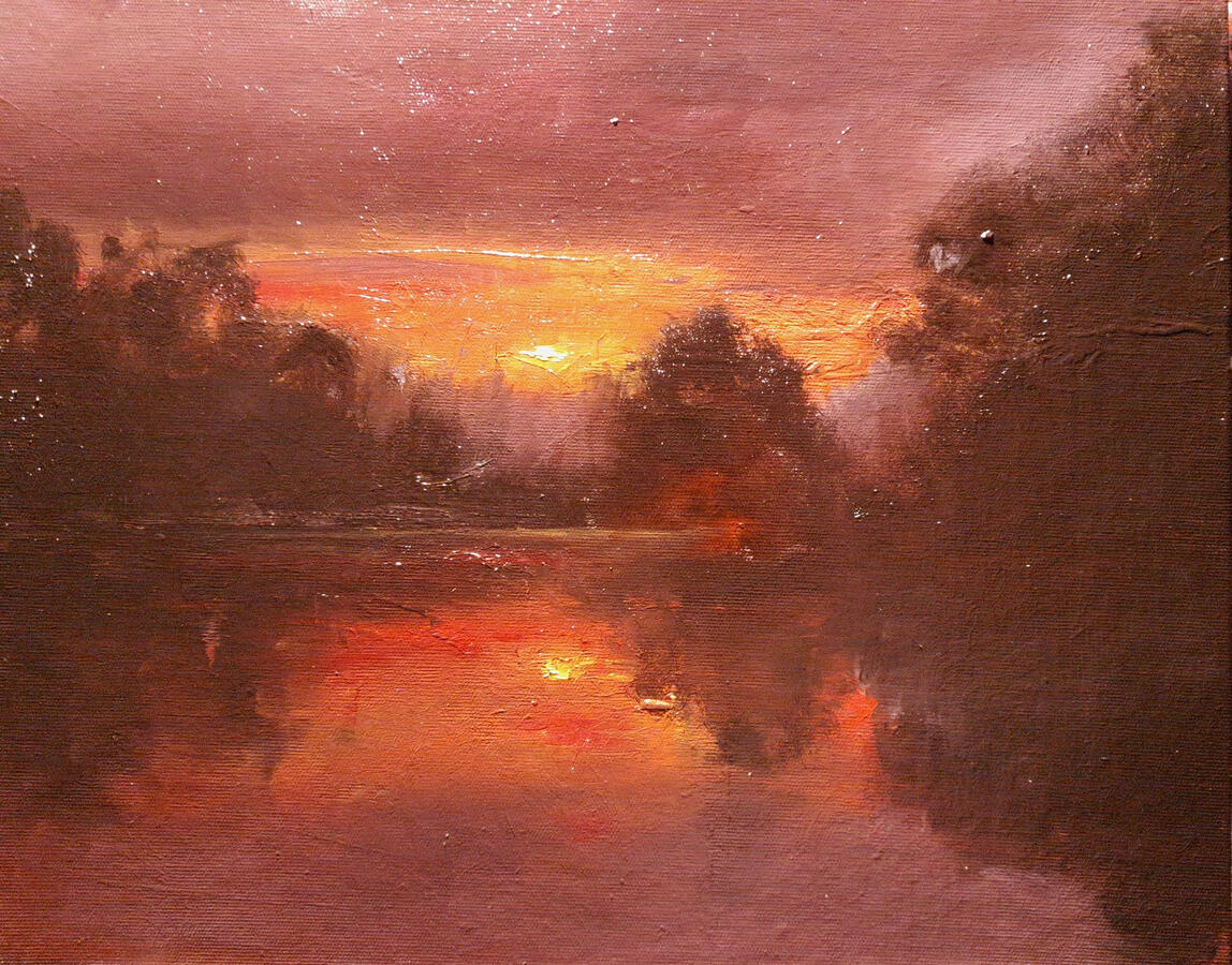 Cuore di tenebra. Olio su cartone telato, 24x30. (150€)