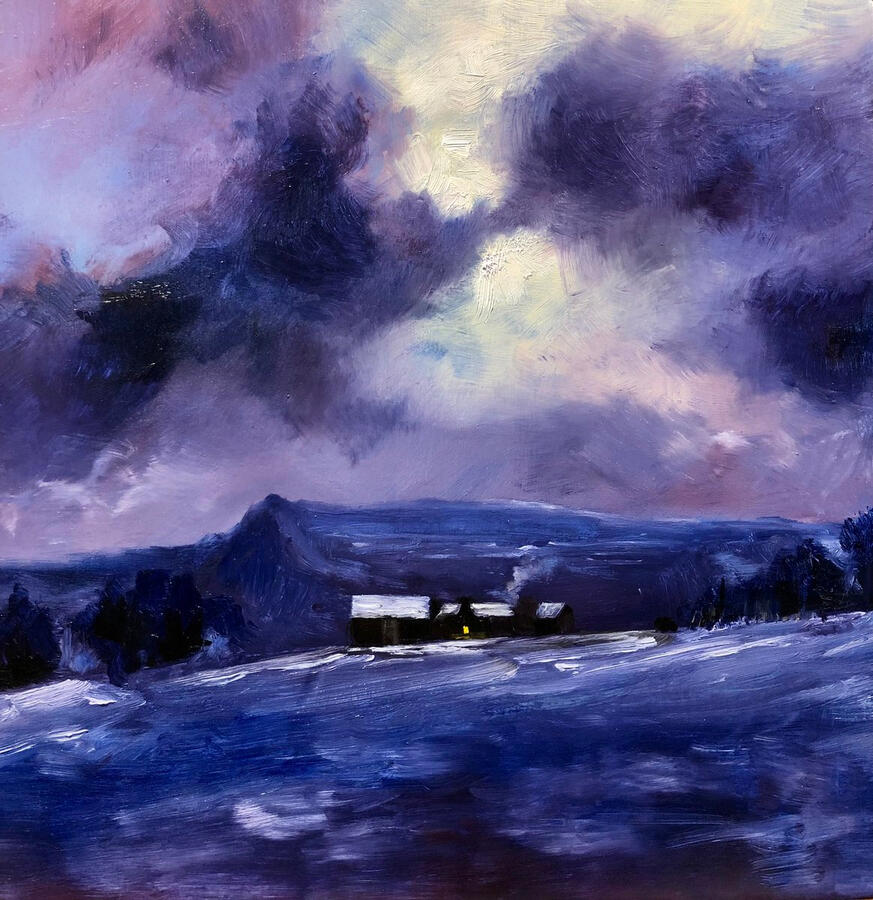 Ritorno alla partenza. Olio su pioppo, 30x30. (150€)