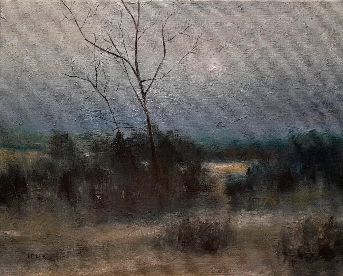 Sera d'autunno, olio su cartone telato, 24x30. (200€)