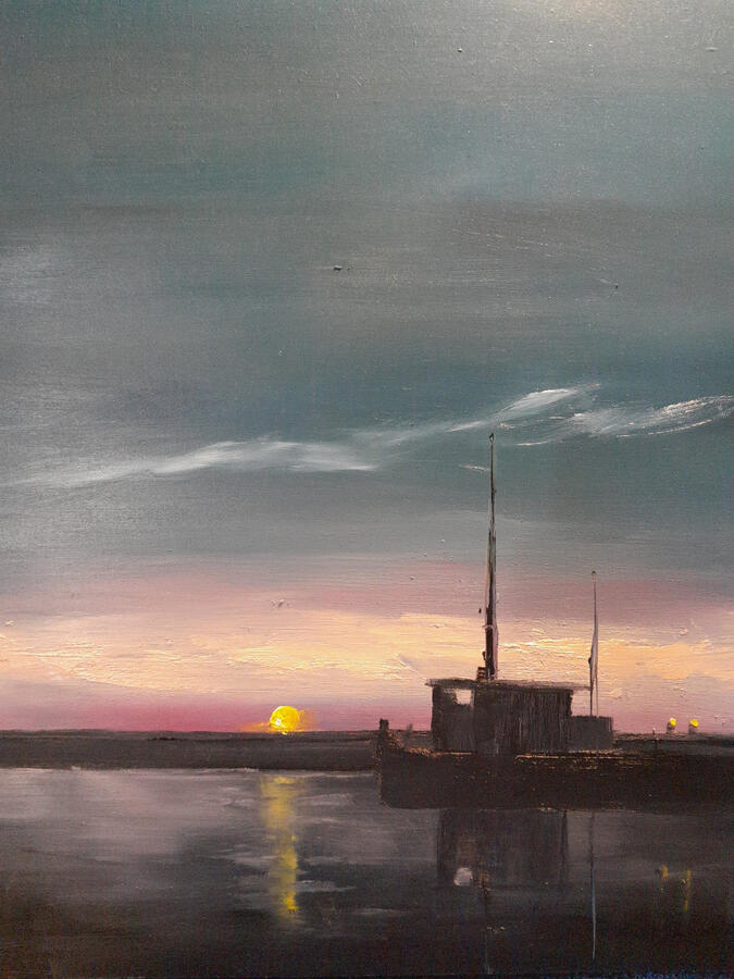 Il Porto di Perla. Olio su pioppo, 30x35. (venduto)