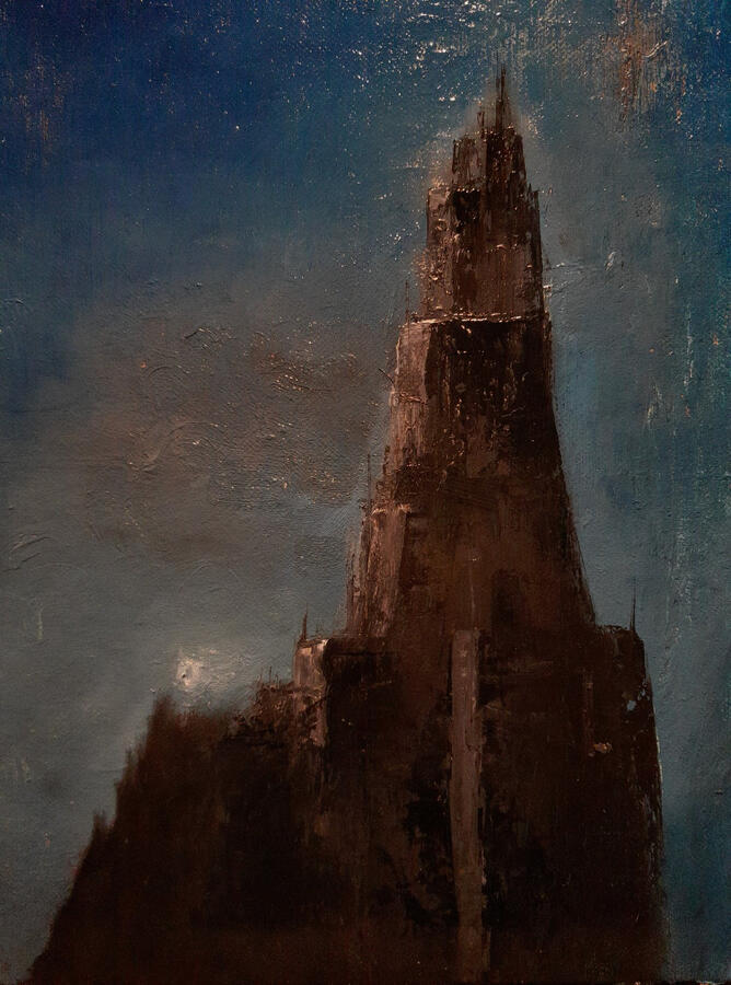 Sintesi Spirituale. Olio su cartone telato, 20x30. (150€)