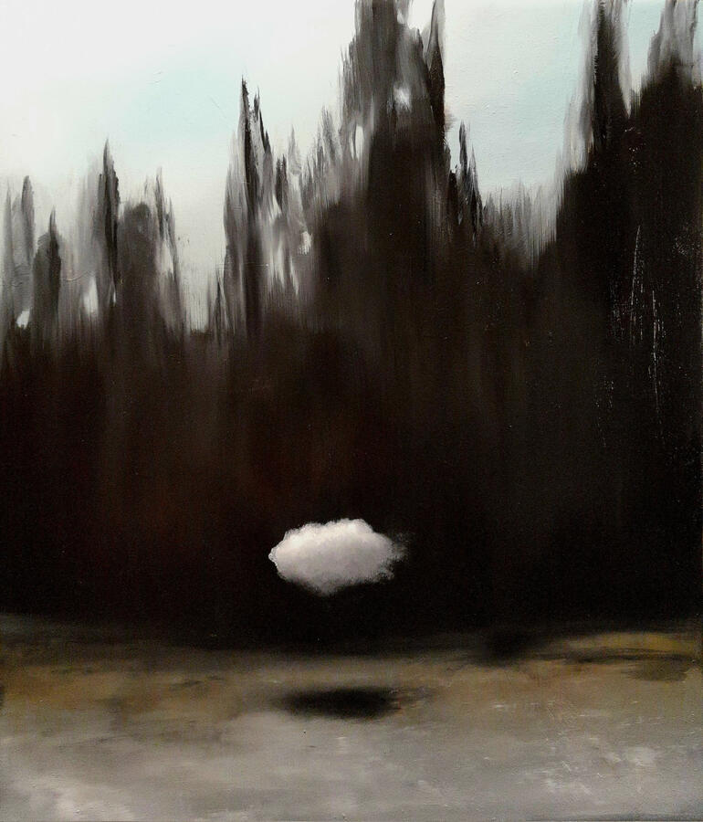 Tornando a casa. Olio su pioppo, 41x49. (230€)